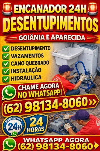 Encanador Disponível - Goiânia e Ap de Goiânia