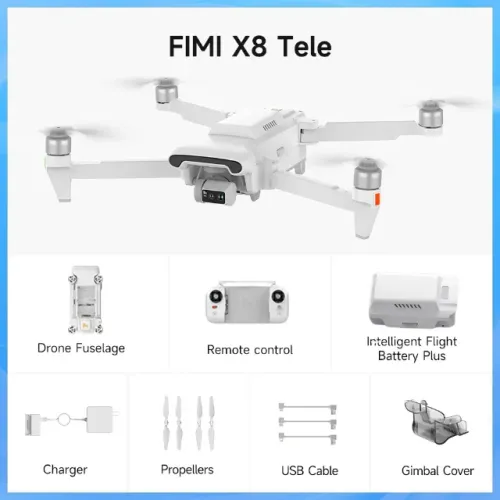 Drone Fimi X8 Tele Dupla Camera 4k Nova Versão Zoom 30x Híbrido Até 47 Minutos de Vôo