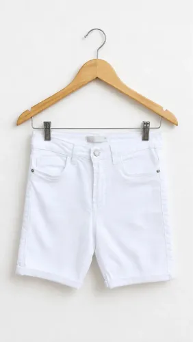Bermuda jeans branca
