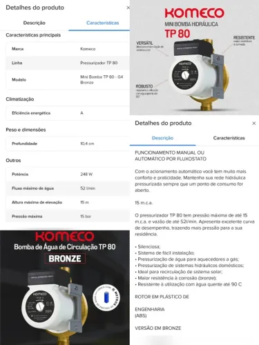 2 Bombas pressurizadoras