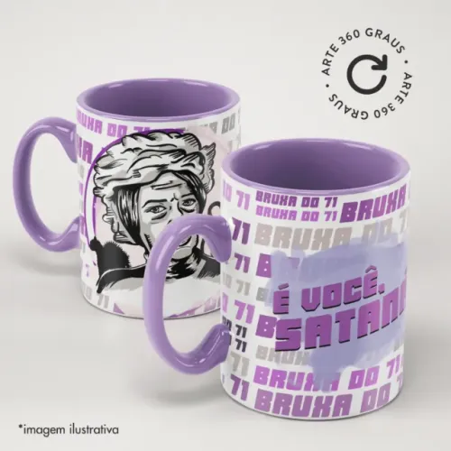 Caneca Bruxa do 71/Dona Clotilde - Chaves - Estampa 360º - Em Cerâmica - 325ml