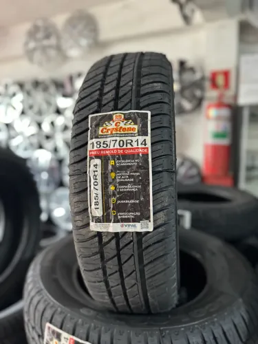 Pneu 185/70/14 Remold Crystone borracha vipal (instalação grátis)