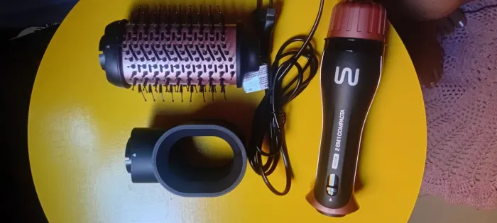 Kit Prancha Modeladora 2 em 1 + Escova Secadora Multi Bivolt