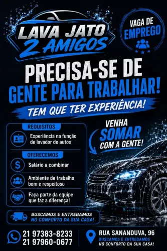 Vaga de lavador de carro