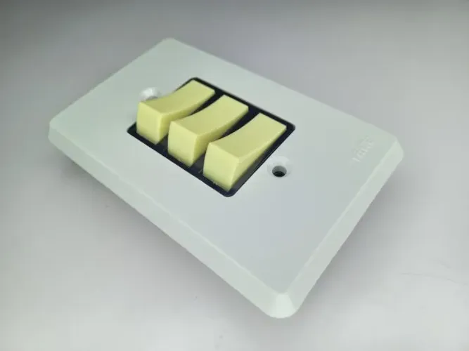 Placa 4x2 Interruptor Paralelo + 2 Simples