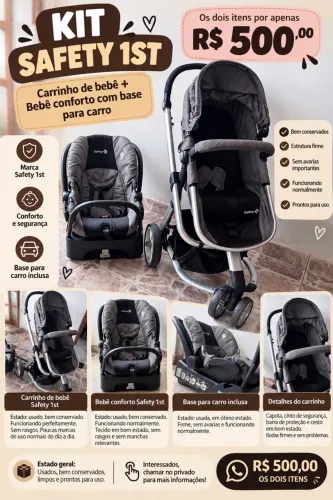 Carrinho e bebê conforto Safety 1st