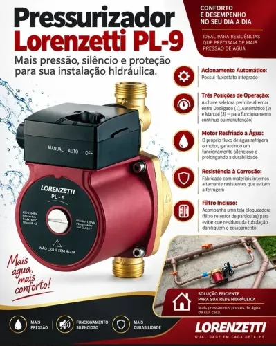 Bomba Pressurizadora lorenzete 220v Usada