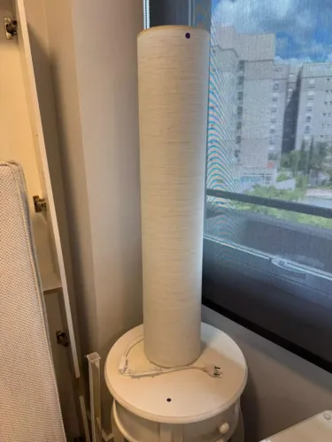 Luminária de Chão Moderna em Tecido (Estilo Linho)