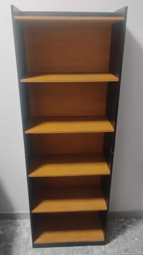 E&A Moveis Livreiro Space organizador livreiro para sala escritório space preto freijó