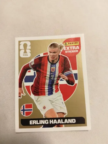Figurinha Extra Sticker Erling Haaland Ouro Legend Copa 2026 Panini - Original