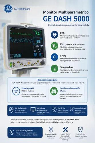 Monitor Multiparâmetro Dash5000 GE