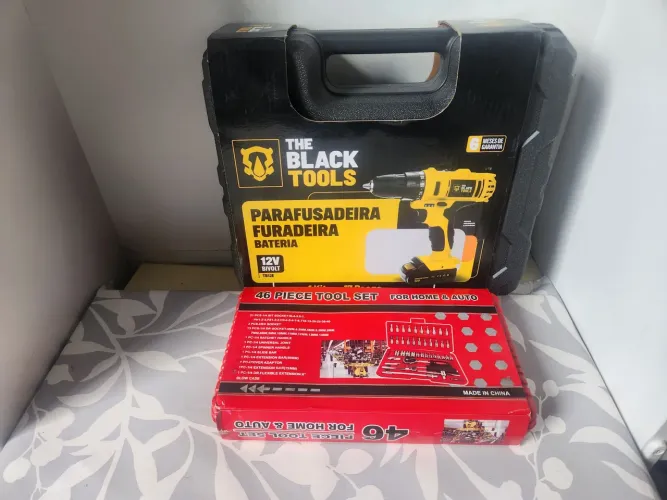 Kit Completo Parafusadeira + Jogo de chave soquete