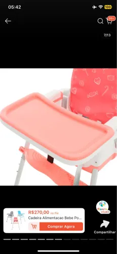 Cadeira de alimentação infantil 3 em 1