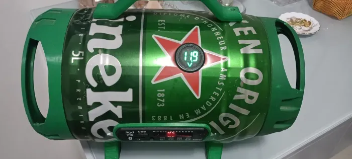 Som Portátil Heineken Projetado