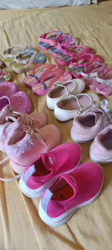 Lote calçados infantil menina 19 ao 21