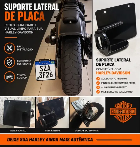 SUPORTE LATERAL DE PLACA PARA HARLEY-DAVIDSON