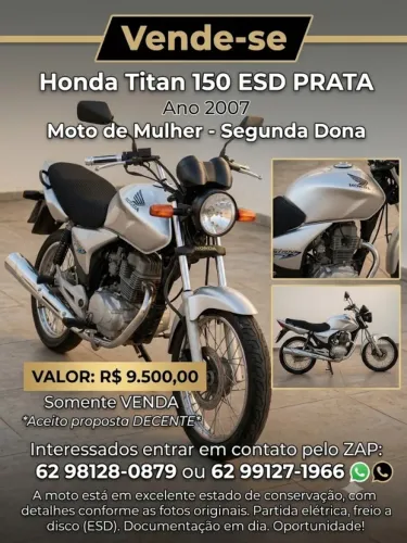  HONDA CG TITAN 150 ES 2007 PRATA