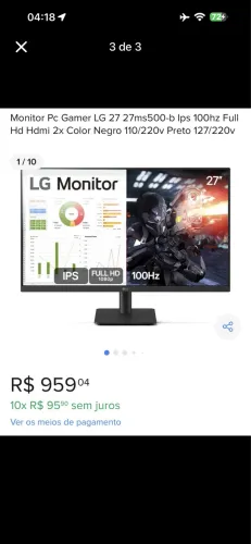 Monitor Gamer 27 Polegadas