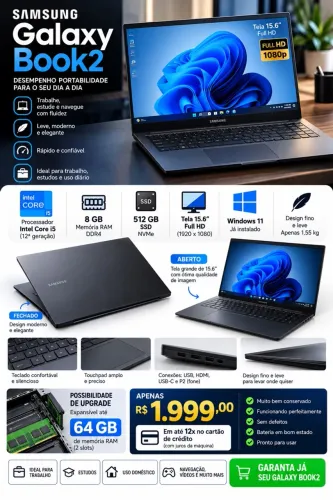 Samsung Galaxy Book2 - Excelente estado