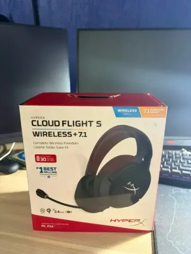 Headset Gamer Cloud Flight S Sem Fio Hyperx Cor Preto (Usado)