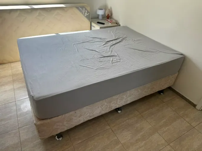 Cama box casal padrão ORTOBOM - colchão e base