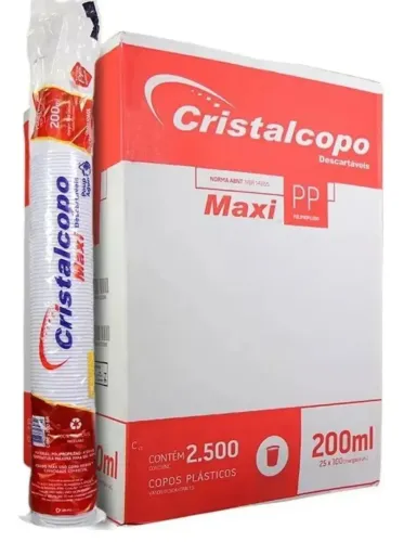 Caixa copos descartáveis 200ml 