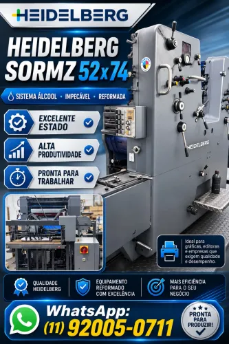Heidelberg sormz 52 x 74 álcool bicolor