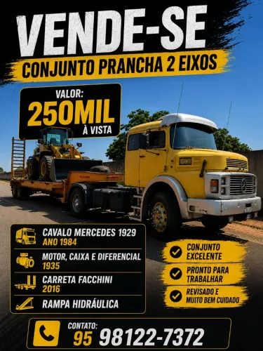 Conjunto prancha dois eixo