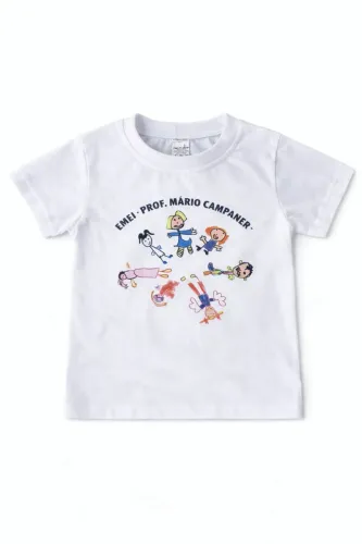 Camiseta Infantil Mario Campaner Uniforme Escolar Regata 