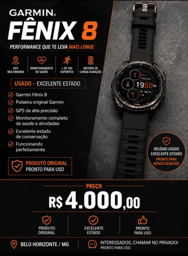 Relógio Garmin Fênix 8