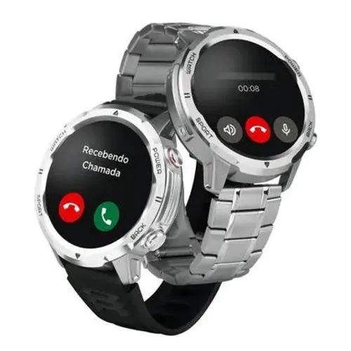 Relogio Smartwatch Masculino Technos Connect Troca Pulseira TSPORTSCAA/6K Prata