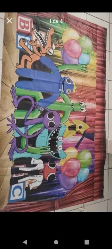 Painel de em lona Rainbow Friends Roblox