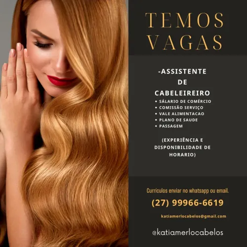 Vaga para assistente de Cabeleireiro