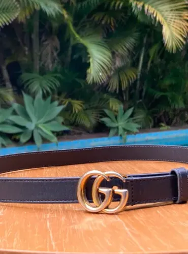 Cinto Gucci Double G Original Preto - R$ 1.390