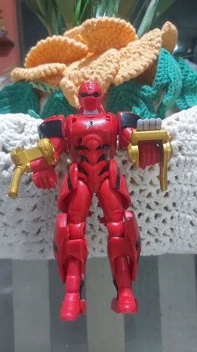 Power Rangers Jungle Fury Deluxe Animorphin Tiger Ranger ( Ranger Vermelho)