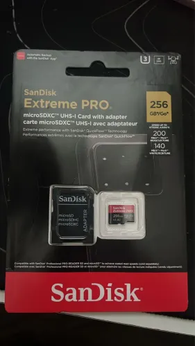 San Disc extreme pró 256GB lacrado cartão de memória para câmera de fotos