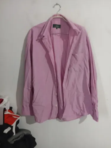 CAMISA SOCIAL BROOKSFIELD SPORTIVE ROSA LILÁS TAMANHO M 100%ALGODÃO