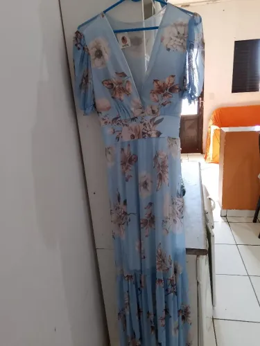 Vestido azul longo