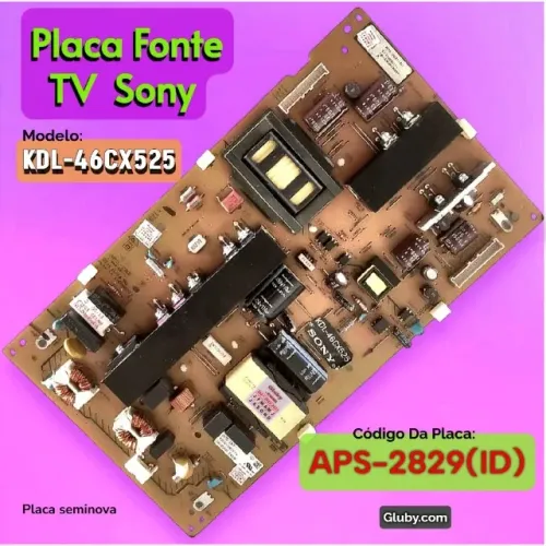 Placa Fonte Para TV LED SONY 46"  Original - Usado - Funcionando -Testada.  COMPATIBILIDAD