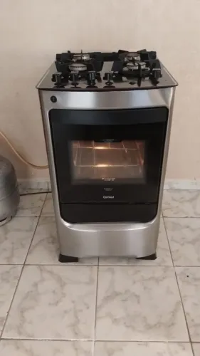 VENDO FOGÃO DE 4 BOCAS FRENTE INOX MESA DE VIDRO 