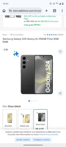 Display Samsung 24 plus original sem nenhum defeito