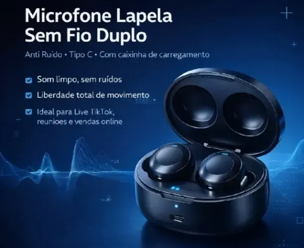 Microfone de Lapela sem fio