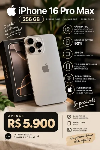 iphone 16 Pro Max 256 impecável!