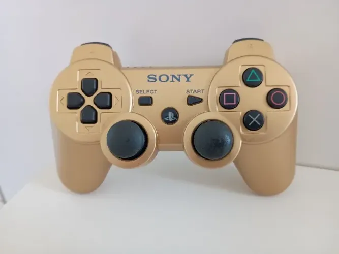 Controle joystick sem fio Sony Dualshock 3 PS3 Gold Perolizado Raríssimo
