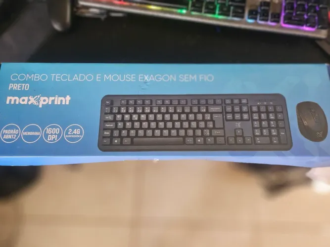 Kit Teclado e Mouse sem fio