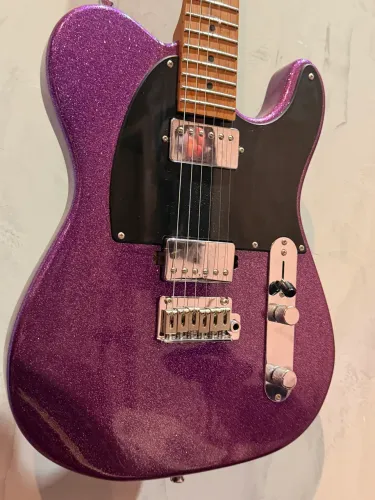 Guitarra Telecaster Seizi Katana Kabuto Tl Purple Sparkle Orientação Da Mão Destro