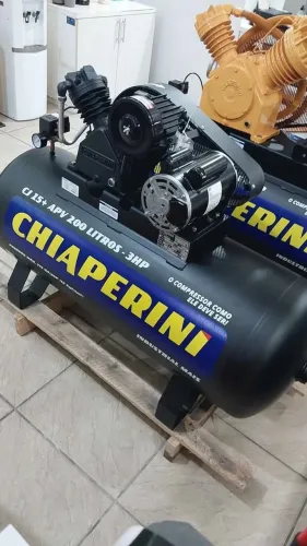 Compressor de ar 200L 3hp monofasico 175psi Chiaperini - Loja/Novo