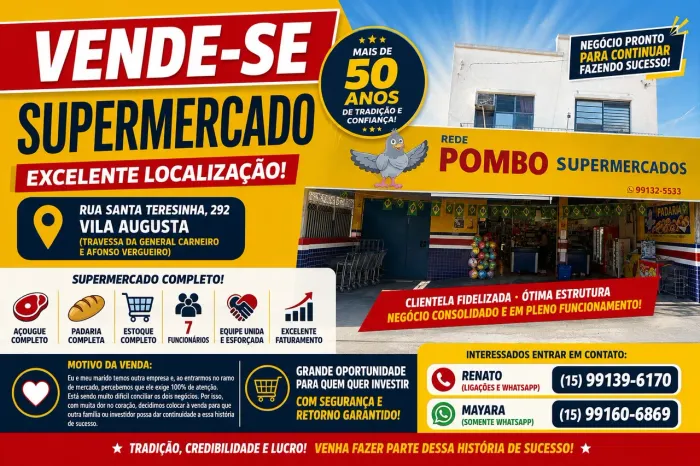 OPORTUNIDADE ÚNICA VENDE-SE SUPERMERCADO