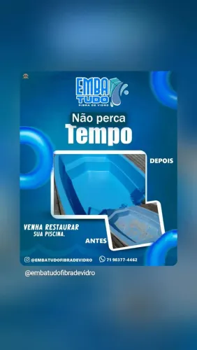 Pintura e conserto em piscina de fibra de vidro ,linha verde e estrada do cocô