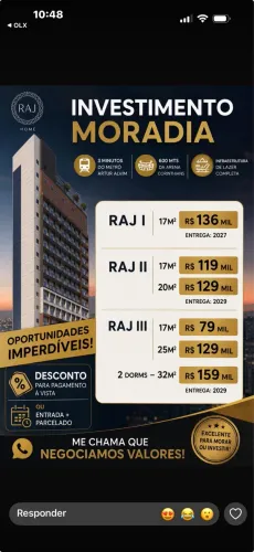 Studios modernos a partir de 17m², perfeitos para morar ou gerar renda com locação